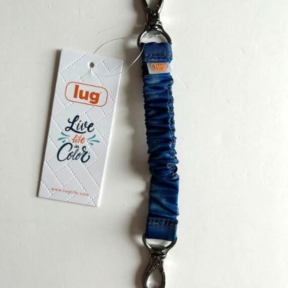 Lug Tandem Zip SE RFID Wallet Plus Matching Bungee Key Clip - Shibori Blue - Picture 7 of 9
